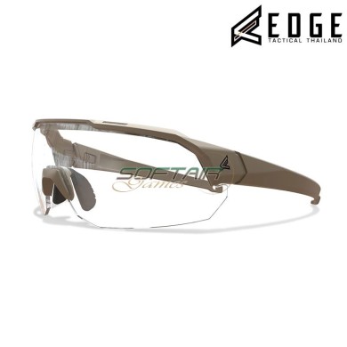 Arc Light Shooting Glasses TAN lens CLEAR Edge Tactical (edge-etal2-ts)