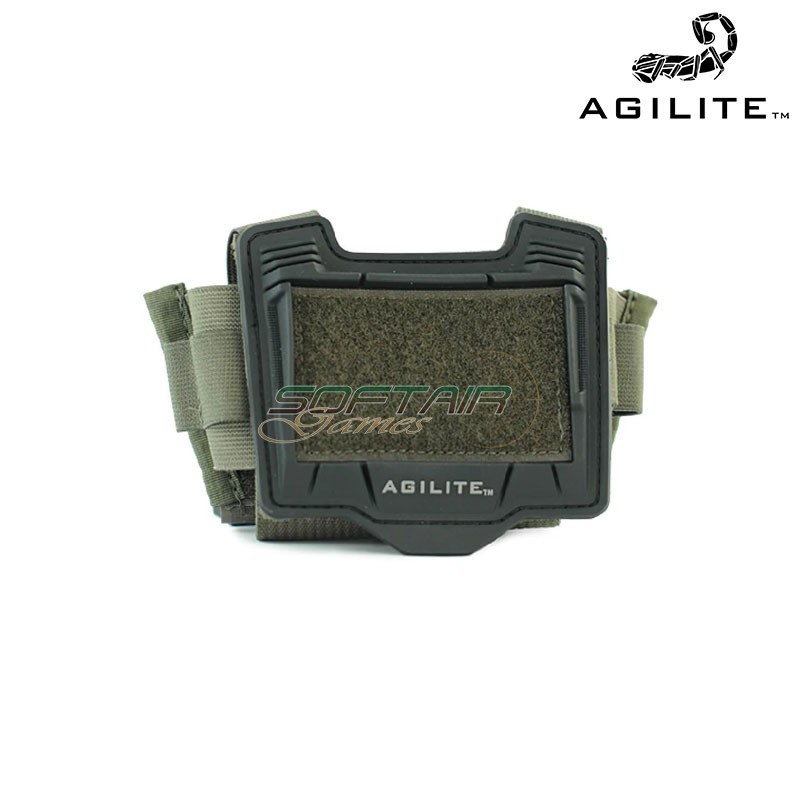 Universal Helmet Cover Rear Pouch RANGER GREEN Agilite (8280rng1sz)