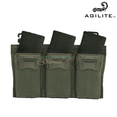 PINCER PLACARD™ MULTI-CALIBER Triple Mag Pouch RANGER GREEN Agilite (8038.1rng1sz)