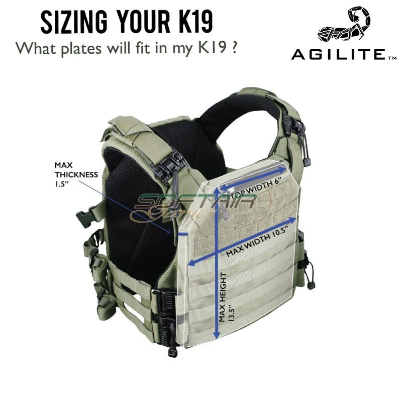 K19 Plate Carrier 3.0 RANGER GREEN Agilite (8055.2rng-m-l)