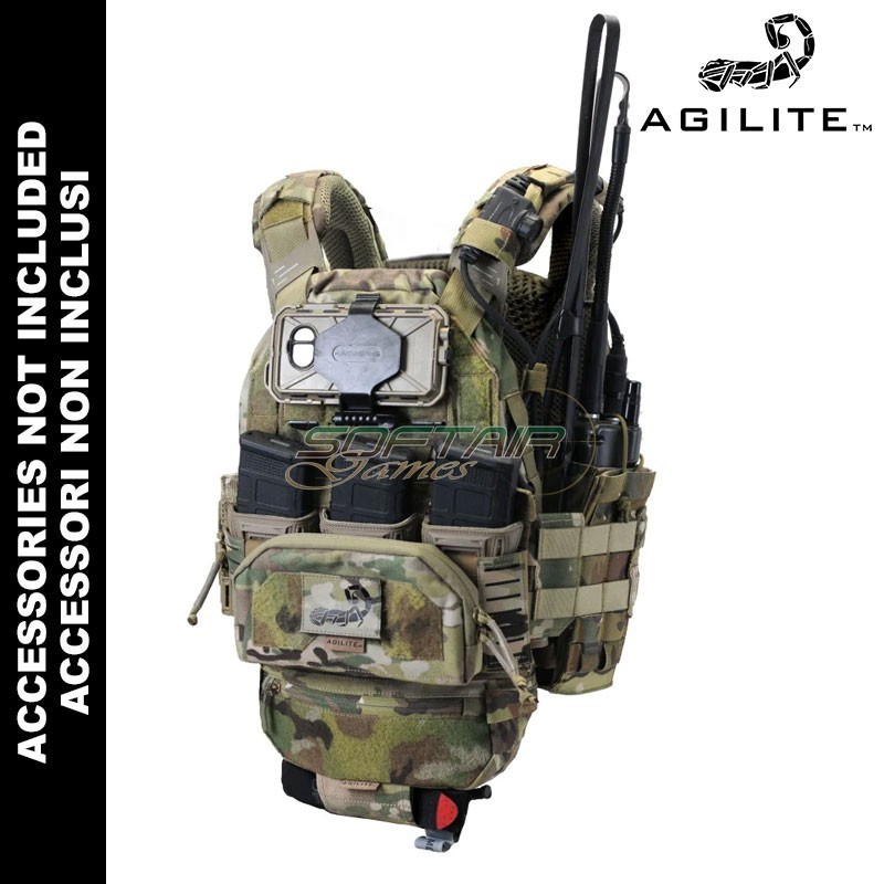 PLATE CARRIER SPIDER MPC CON CUMMERBUND MODULAR BLACK - 22QB AIRSOFT -  Softair Milano - Italia