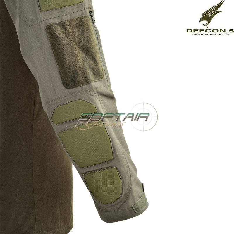 Combat Shirt OD GREEN Rip-Stop with protections Defcon 5 (d5-3433-od)