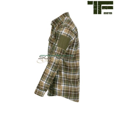 Flannel Contractor Shirt Brown/Green Task Force 2215 (tf-135505-bwgr)