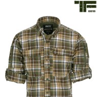 Flannel Contractor Shirt Brown/Green Task Force 2215 (tf-135505-bwgr)