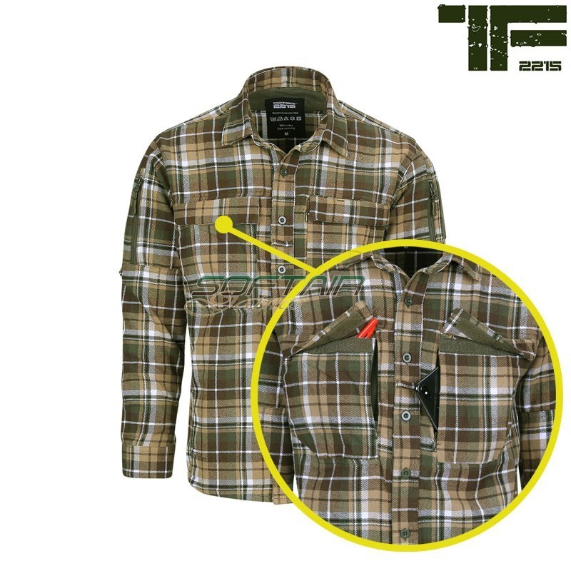 Camicia Contractor Shirt Brown/Green Task Force 2215 (tf-135505-bwgr) Camicia Contractor Shirt Brown/Green Task Force 2215 (tf-135505-bwgr)