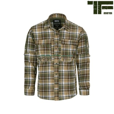 Flannel Contractor Shirt Brown/Green Task Force 2215 (tf-135505-bwgr)