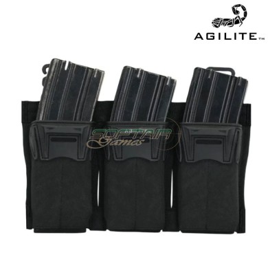 PINCER PLACARD™ Triple 5.56 Mag Pouch BLACK Agilite (8038blk1sz)