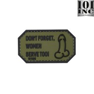Patch 3D PVC Don't forget Women green 101 inc (inc-18033)