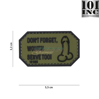Patch 3D PVC Don't forget Women green 101 inc (inc-18033)