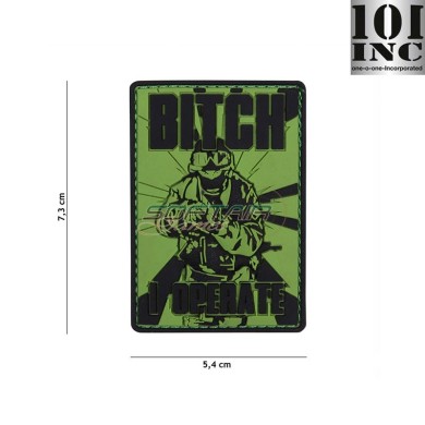 Patch 3D PVC Bitch green 101 inc (inc-9038)