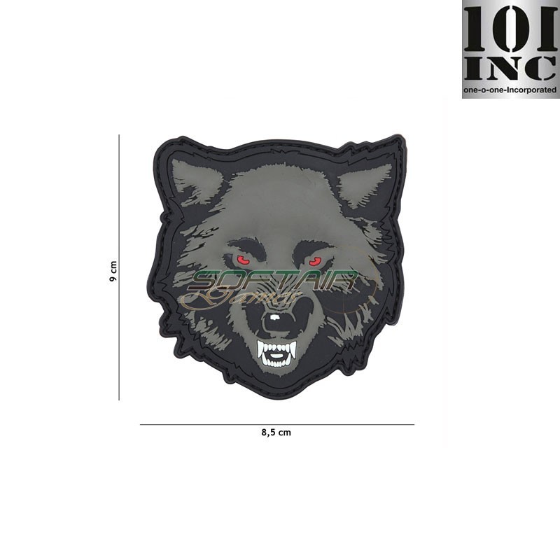 Patch 3D PVC Wolf grey 101 inc (inc-11138)