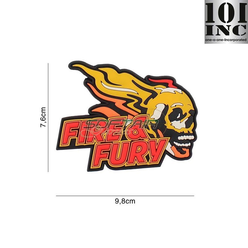 Patch 3D PVC PVC Fire & Fury 101 inc (inc-5105)