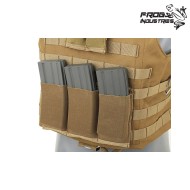 Triple elastic pouch M4/M16 COYOTE Frog Industries® (fi-m51613042-tan)