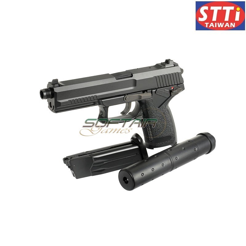 Pistola a Gas Mk23 BLACK STTI (ggh-0302) Pistola a Gas Mk23 BLACK STTI (ggh-0302)
