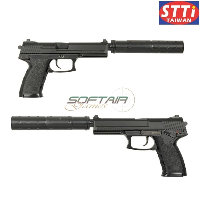 Pistola a Gas Mk23 BLACK STTI (ggh-0302) - Softair Games - ASG Softair San  Marino