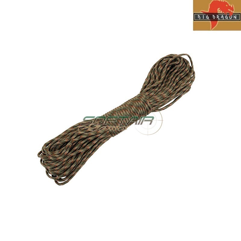 30 meters nylon Paracord Forest Camo Big Dragon (bd7937l)