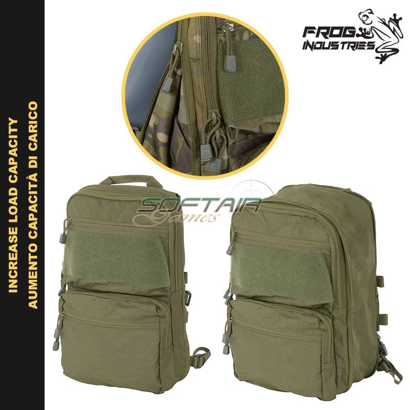 Backpack W/MOLLE Front Panel OLIVE Frog Industries® (fi-m51611032-od)