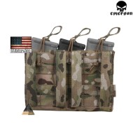 Triple 5.56 & Pistol Open Top Magazine Pouch Multicam® Genuine Usa  Emerson (em6363mc)