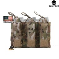 Triple 5.56 & Pistol Open Top Magazine Pouch Multicam® Genuine Usa  Emerson (em6363mc)