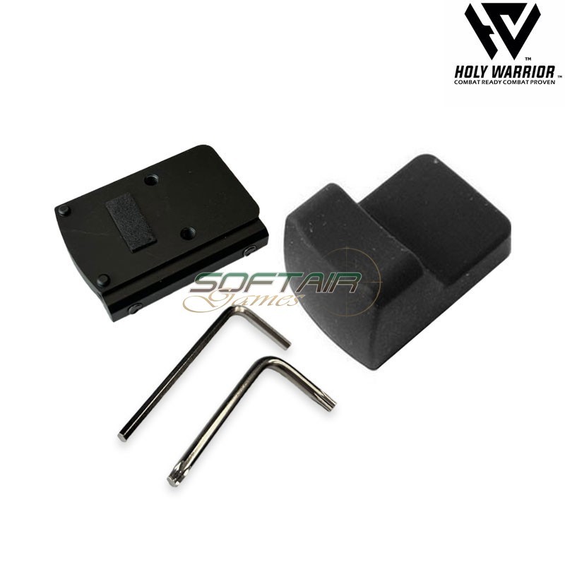 Ottica 5X TA11-M ACOG RED fiber NERO + LAR. mount + RMR holy warrior (hwr-60-bk)