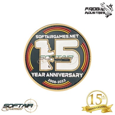Patch 3D PVC SoftairGames 15th Anniversary Since 2008 Frog Industries® (fi-sg-15th-patch)
