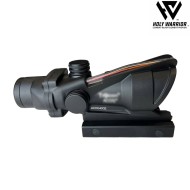 Ottica 4X ACOG TA31 RED fiber mod.2 NERO + RMR mount holy warrior (hwr-140-bk)