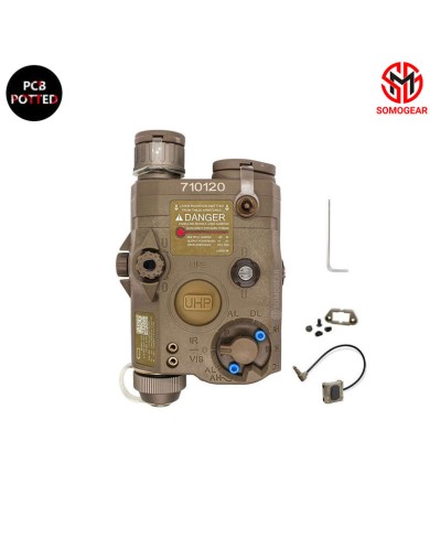 個人装備 Somogear peq-15 UHP tan green laser SomoGear PEQ-15 Airsoft Aiming Laser IR Illuminator