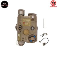 PEQ-15 TAN Airsoft Aiming GREEN Laser IR Laser Flashlight PCB Potting SOMOGEAR (peq15-g-tan)