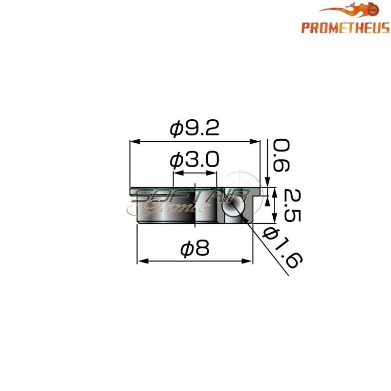 Bearings Bushings multi fit 8mm Prometheus (pr-167743)