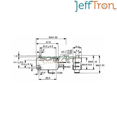 Trigger switch M249 / M60 JeffTron (jt-zip-spin-01)