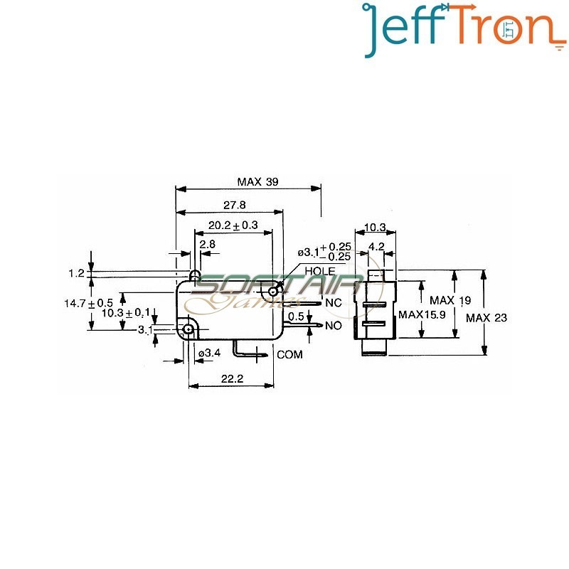Trigger switch M249 / M60 JeffTron (jt-zip-spin-01) Trigger switch M249 / M60 JeffTron (jt-zip-spin-01)