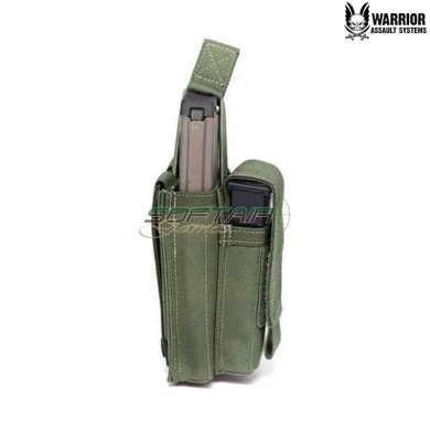 Single Open 5.56mm & 9mm Magazine Pouch Olive Drab Warrior Assault Systems (w-eo-smop-sp-od)