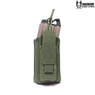 Single Open 5.56mm & 9mm Magazine Pouch Olive Drab Warrior Assault Systems (w-eo-smop-sp-od)
