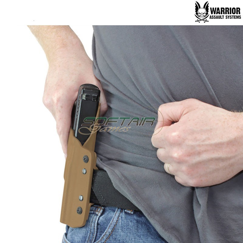 Ares kydex fondina COYOTE TAN per Glock 17/19 TLR-1/TLR-2 Warrior Assault Systems (w-eo-ahg17-tlr-ct)