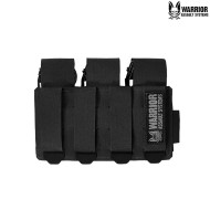 Laser cut triple 40mm Flash Bang pouch BLACK Warrior Assault Systems (w-lc-t40-fbp-blk)