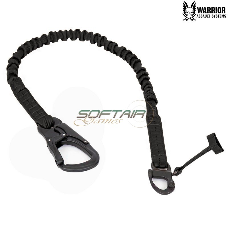 Tango Personal Retention Lanyard con Moschettone BLACK Warrior Assault Systems (w-eo-prl-tango-shk-blk)