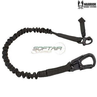 Tango Personal Retention Lanyard with Snap Shackle BLACK Warrior Assault Systems (w-eo-prl-tango-shk-blk)