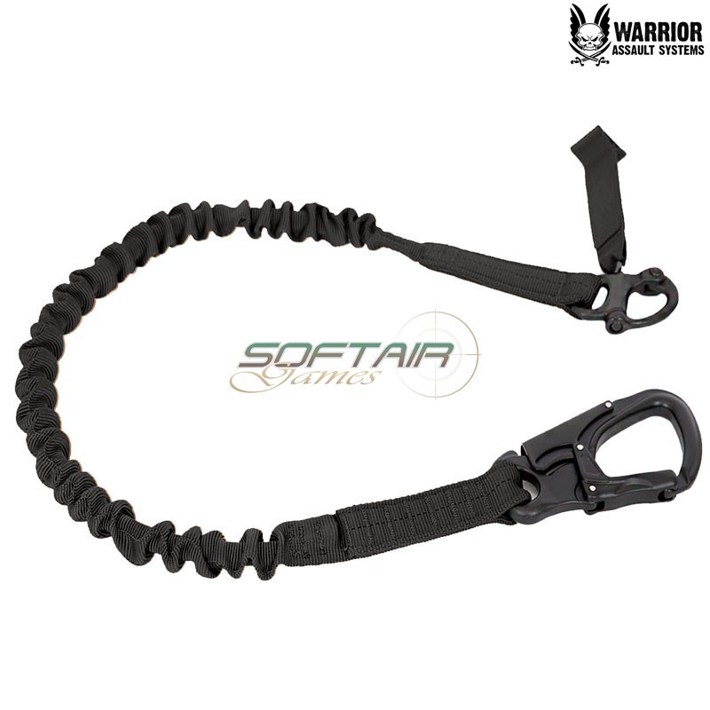 Tango Personal Retention Lanyard con Moschettone BLACK Warrior Assault Systems (w-eo-prl-tango-shk-blk)