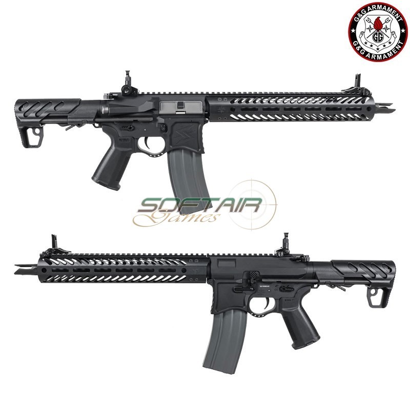 AEG Electric Rifle SBR8 12" EMG Seekins Precision BLACK G&G (gg-sbr8emg-12)