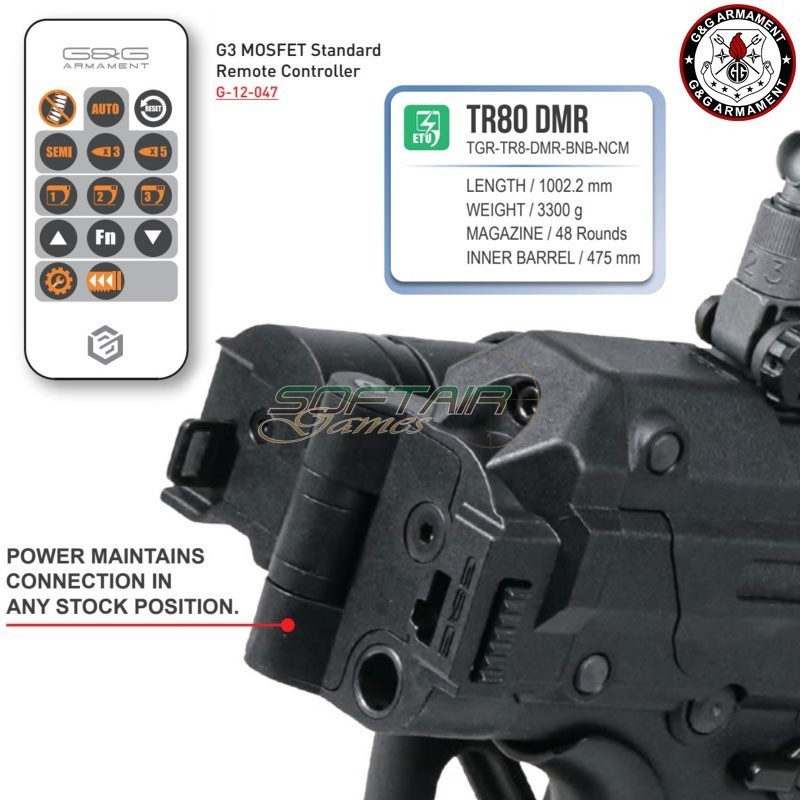 Fucile Elettrico AEG TR80 DMR BLACK G&G (gg-tr80)