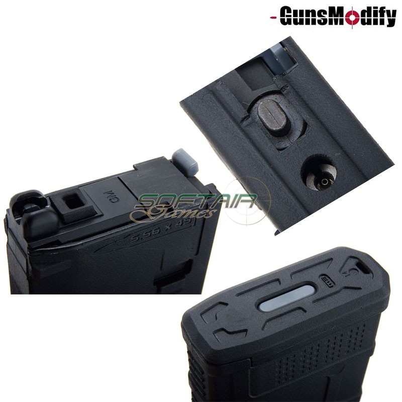 Gas Magazine BLACK 35bb EVO for MWS M4 GBB GunsModify (gm0502-bk)