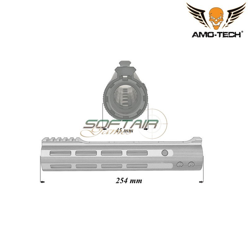 Handguard V2 ALG D. Style 10" BLACK LC Amo-tech® (amt-r080-bkwo) Handguard V2 ALG D. Style 10" BLACK LC Amo-tech® (amt-r080-bkwo)