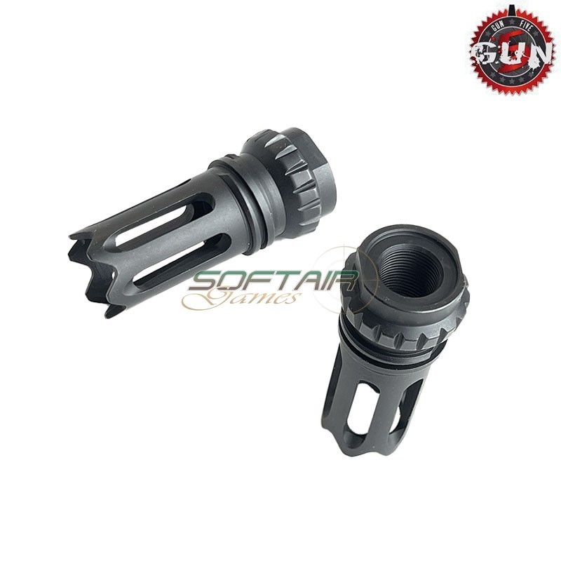 Flash Hider Scar Style BLACK Gun Five (gf-034/h010-wo)