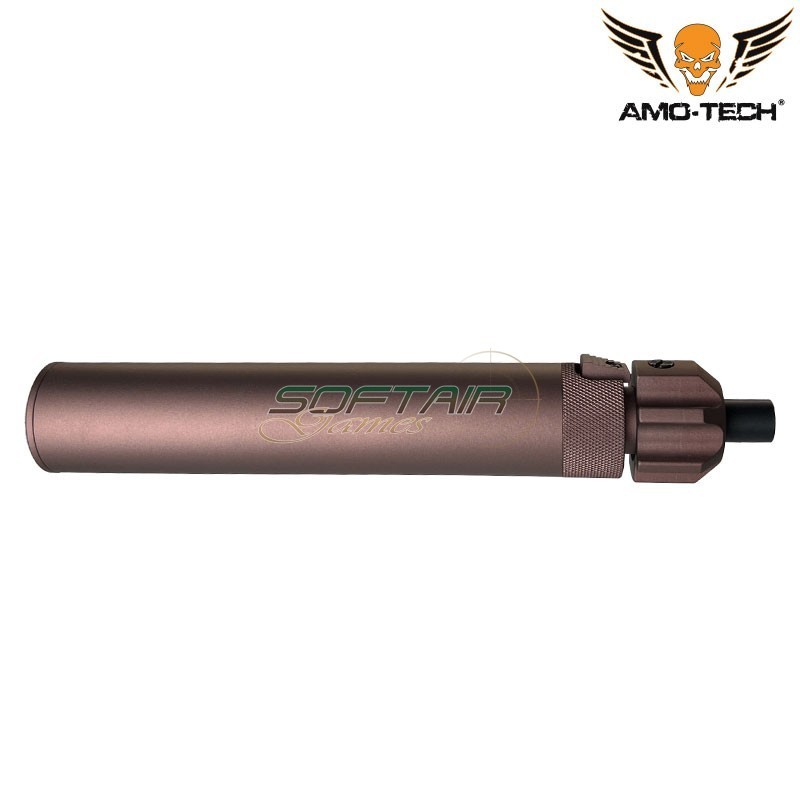 Silenziatore MP7 con spegnifiamma 12mm CW FDE Amo-tech® (amt-s006-cb) Silenziatore MP7 con spegnifiamma 12mm CW FDE Amo-tech® (amt-s006-cb)