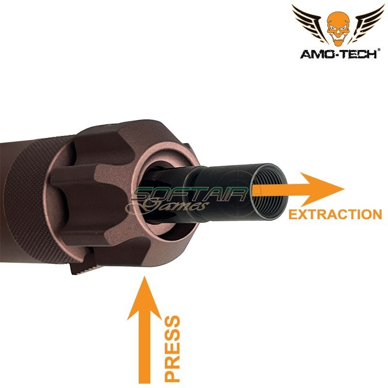 MP7 silencer with flash hider 12mm CW FDE Amo-tech® (amt-s006-cb) MP7 silencer with flash hider 12mm CW FDE Amo-tech® (amt-s006-cb)