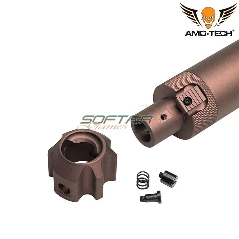 Silenziatore MP7 con spegnifiamma 12mm CW FDE Amo-tech® (amt-s006-cb) Silenziatore MP7 con spegnifiamma 12mm CW FDE Amo-tech® (amt-s006-cb)