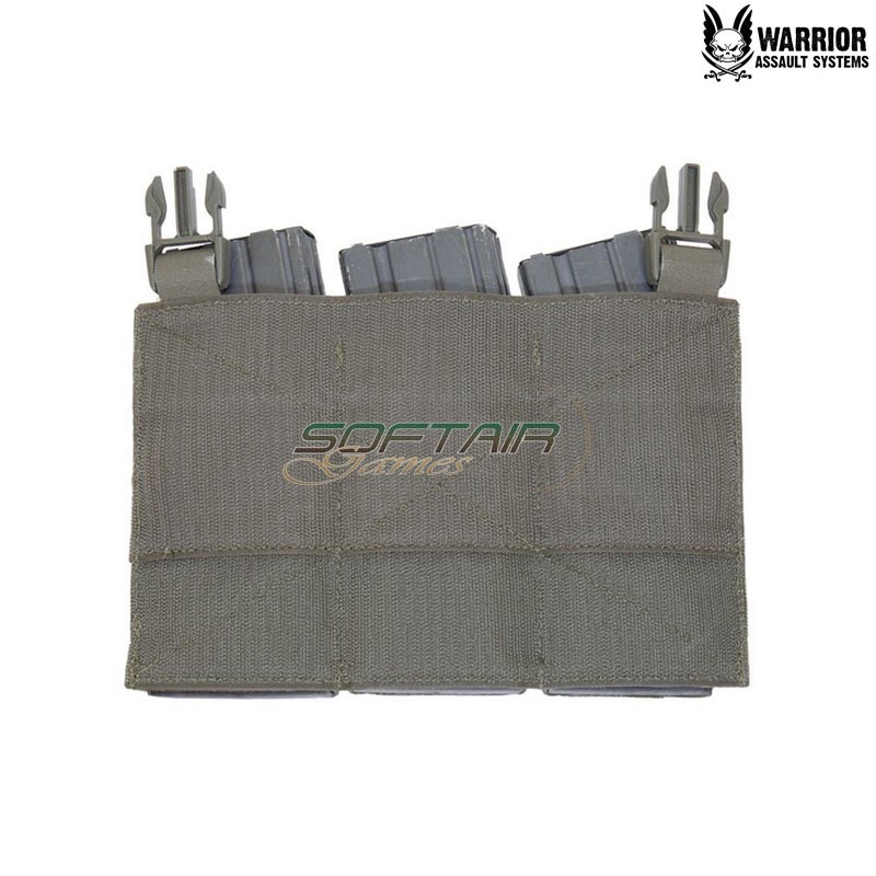 Laser cut pannello detachable tripla Snap Mag 5.56 RANGER GREEN Warrior Assault Systems (w-lc-dfp-tsmp-rg)