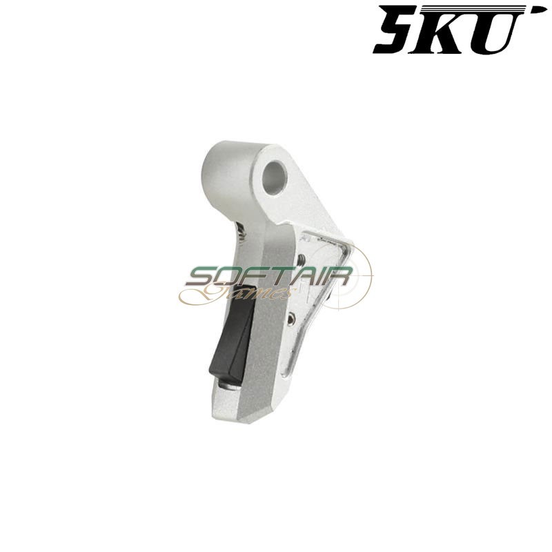 Grilletto Cnc Type 488 Tactical SILVER-BLACK per Glock Marui / WE 5KU (5ku-gb-488-s)