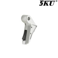 Grilletto Cnc Type 488 Tactical SILVER-BLACK per Glock Marui / WE 5KU (5ku-gb-488-s)
