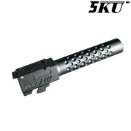 Outer barrel ZEV Style TITANIUM GREY for pistol G19x / G45 5KU (5ku-gbefg003-tg)